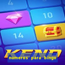 numeros para bingo de 1 a 90