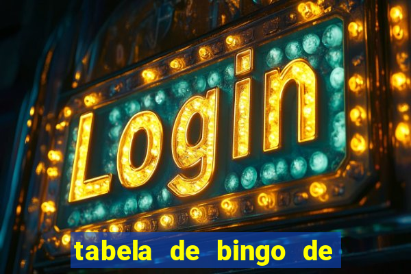 tabela de bingo de 1 a 100