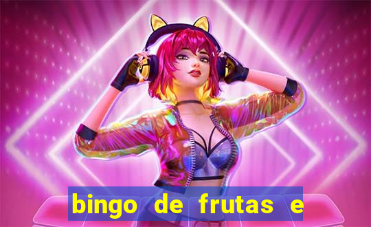 bingo de frutas e legumes para imprimir