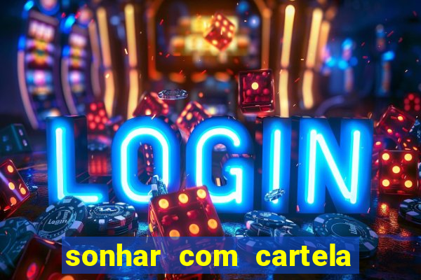 sonhar com cartela de bingo